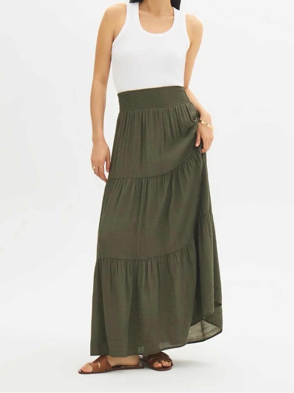 Tiered Maxi Skirt XS